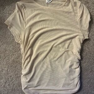 Women's Mesh Cream Top